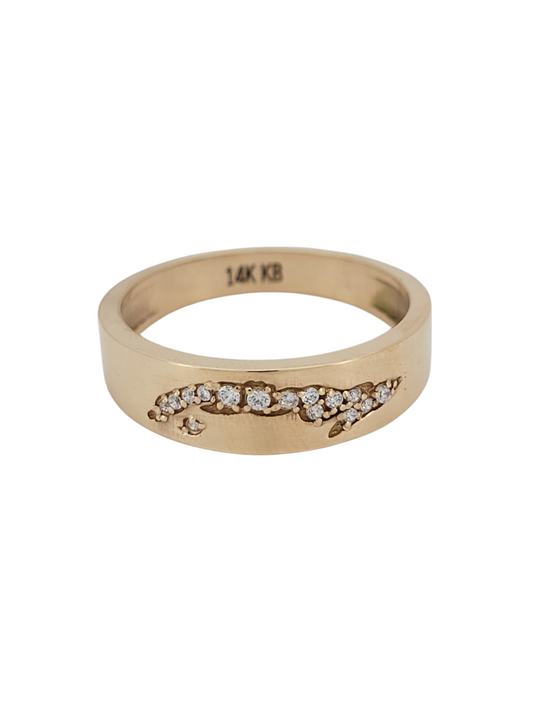 14K gold ring. Map of Cuba. Solid. Size 9