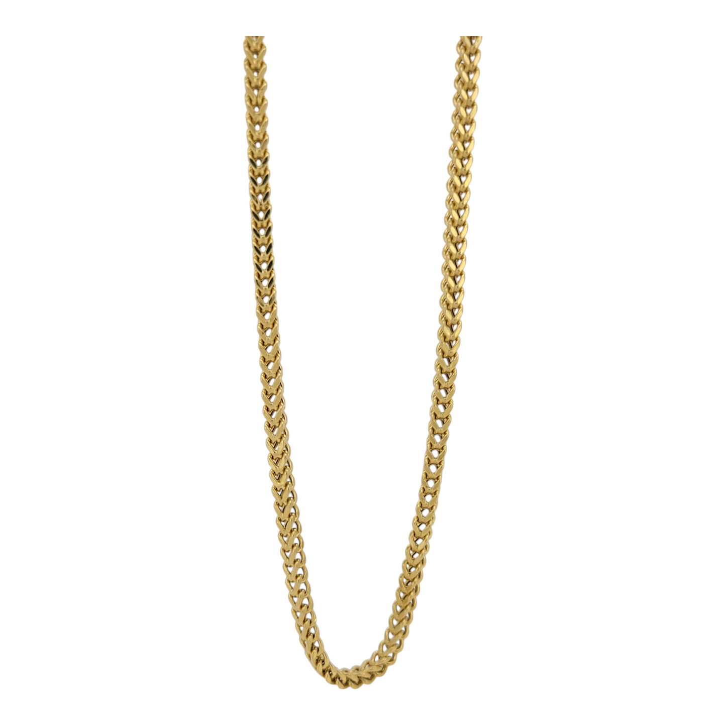 14K gold chain. Franco style. 22in . 2mm