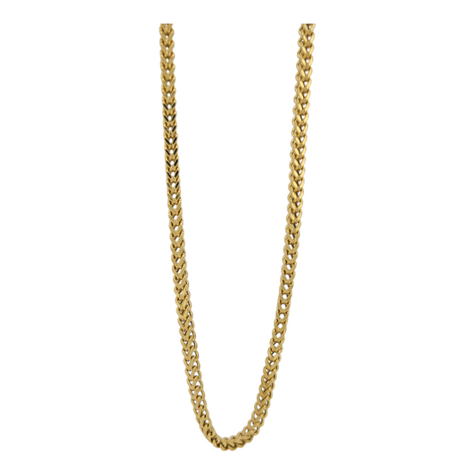 14K gold chain. Franco style. 22in . 2mm