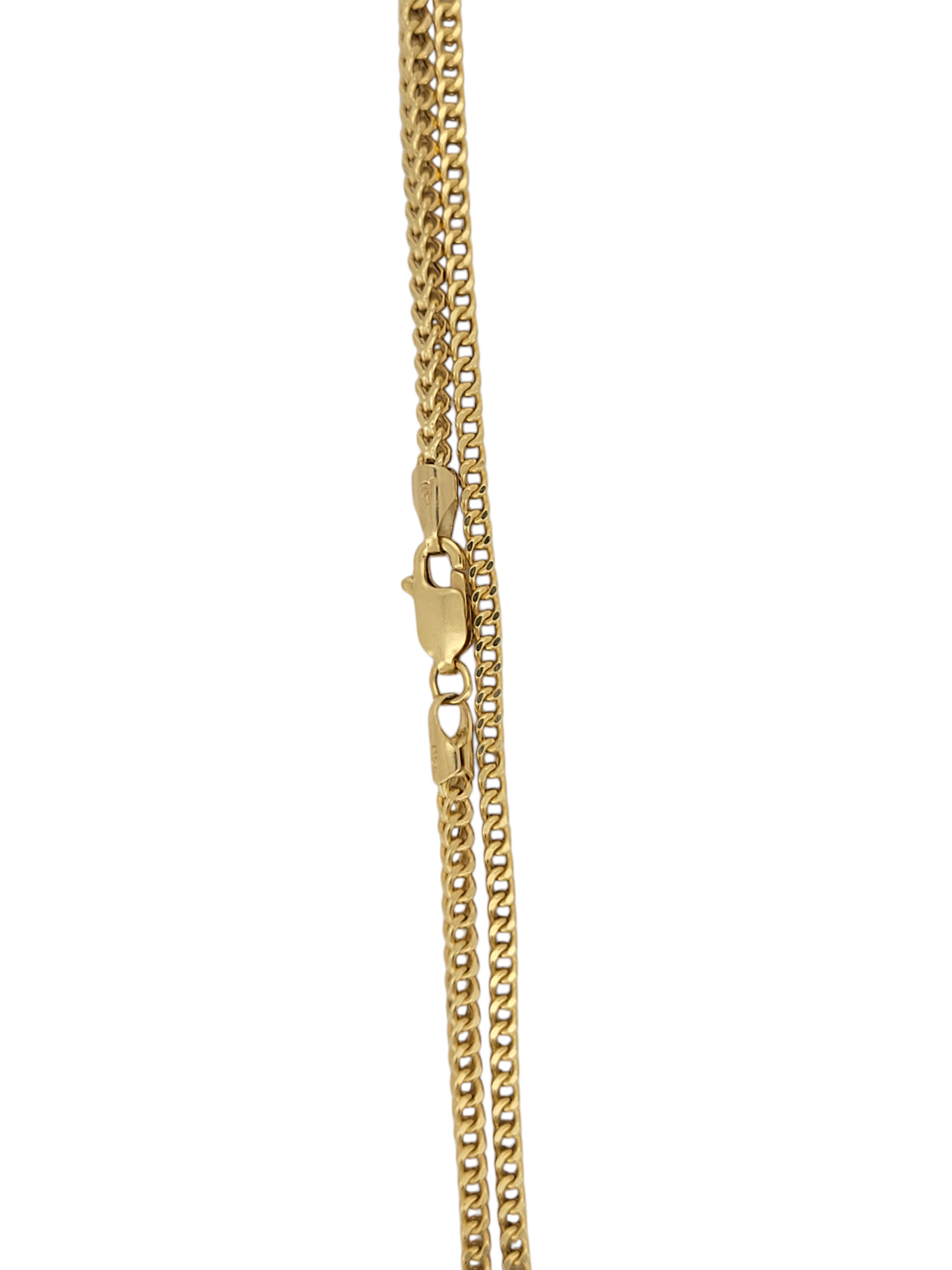 10K gold chain. Franco style. 20in. 2.5mm