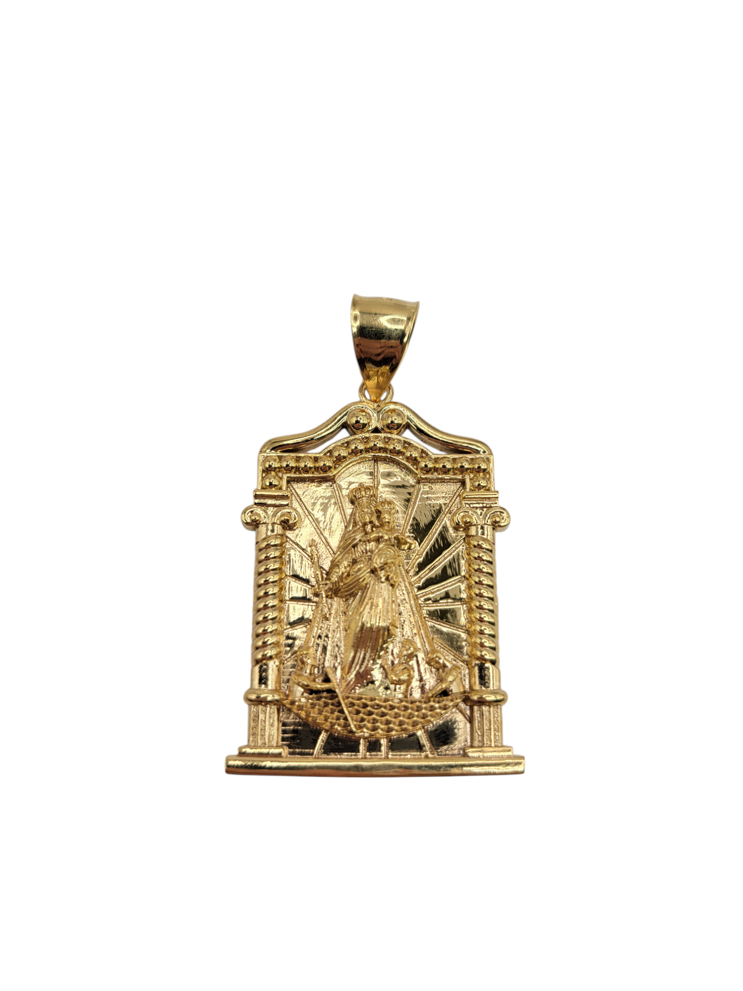 10K gold pendant. Virgin of Charity.