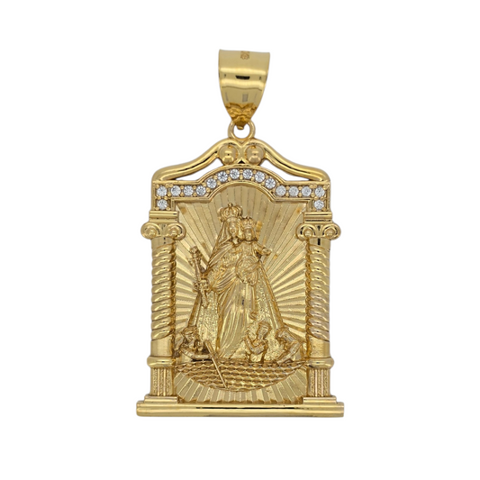 10K Gold Virgen de la Caridad Pendant.