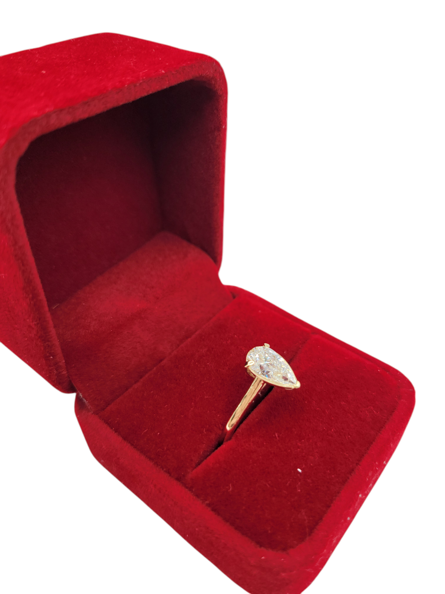14K gold ring. 1.32 carat real diamond. Size 6