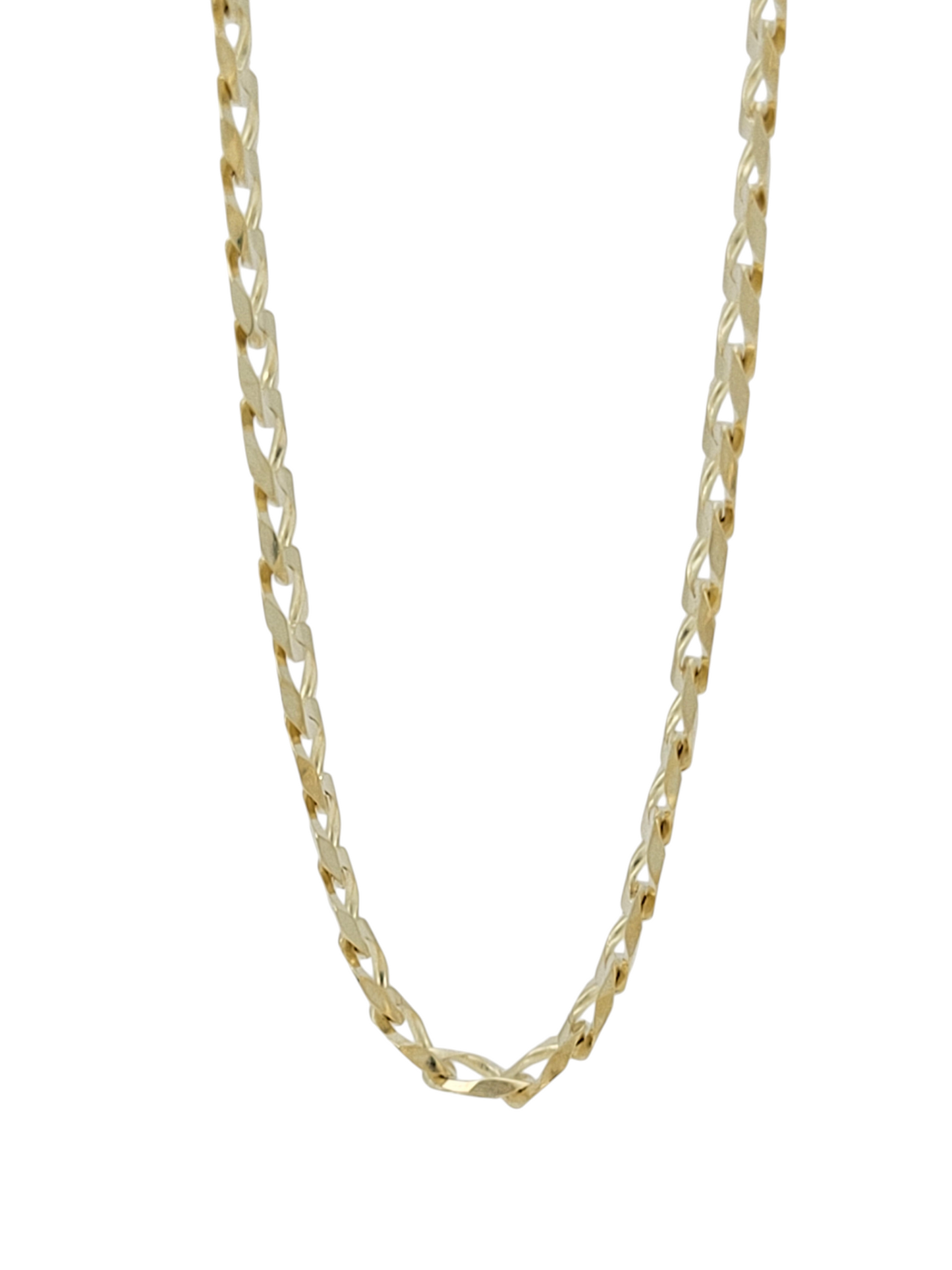 Solid 14K gold Cuban chain. Brilliant cut style. 24in . 3mm