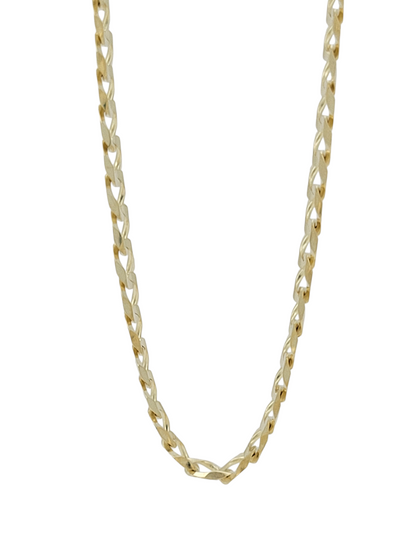 Solid 14K gold Cuban chain. Brilliant cut style. 24in . 3mm