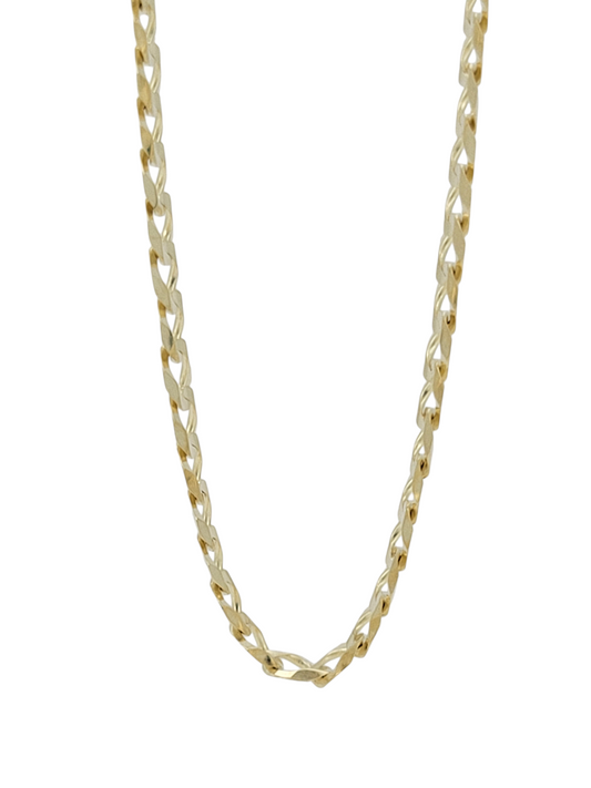 Solid 14K gold Cuban chain. Brilliant cut style. 24in . 3mm