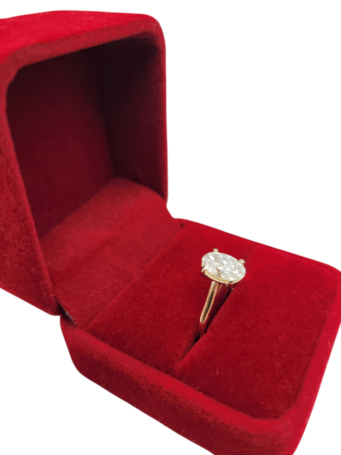 14K gold wedding ring. 1.19 carat real diamond. Size 6.5