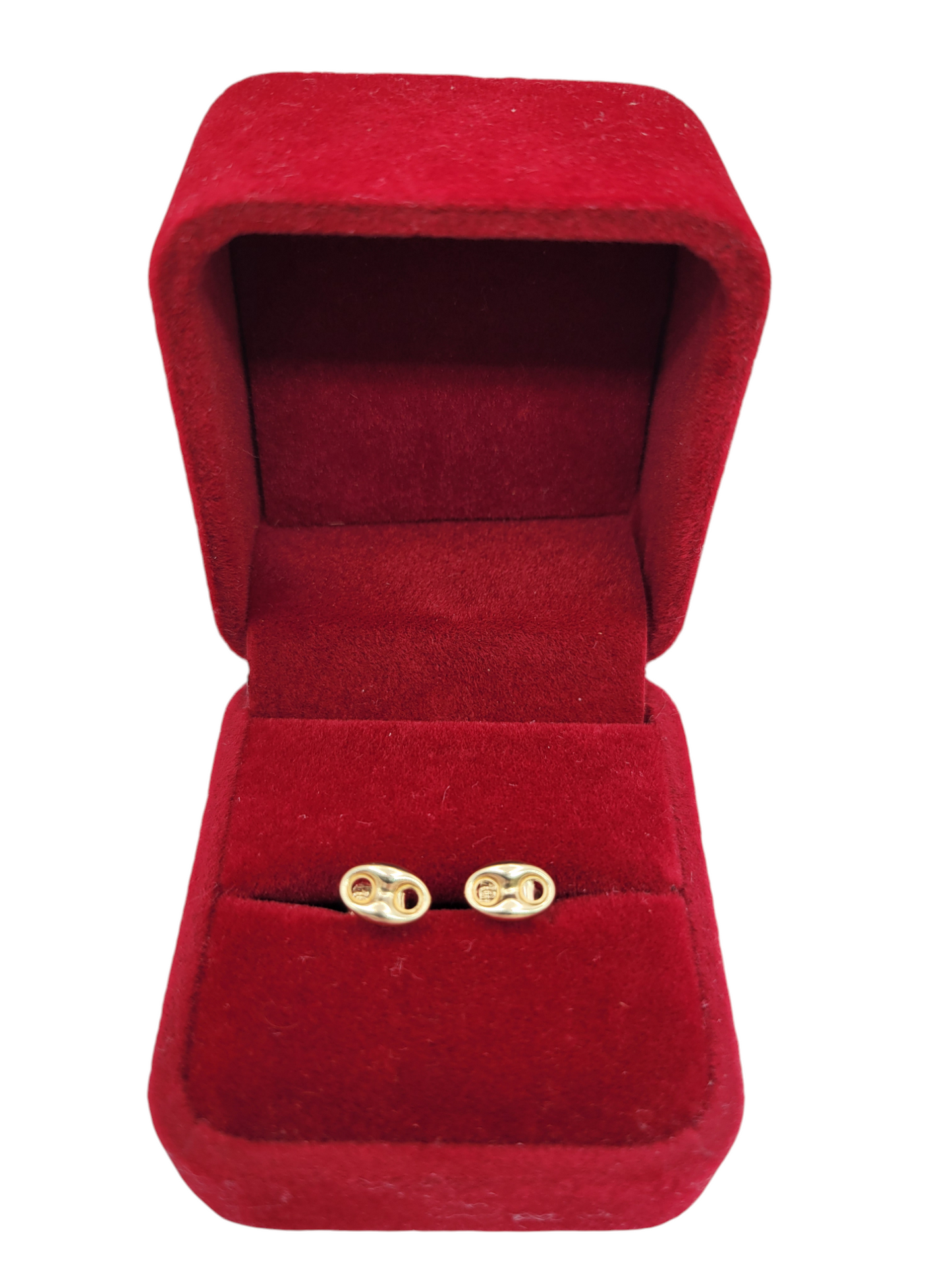 10K gold earrings. boutons.