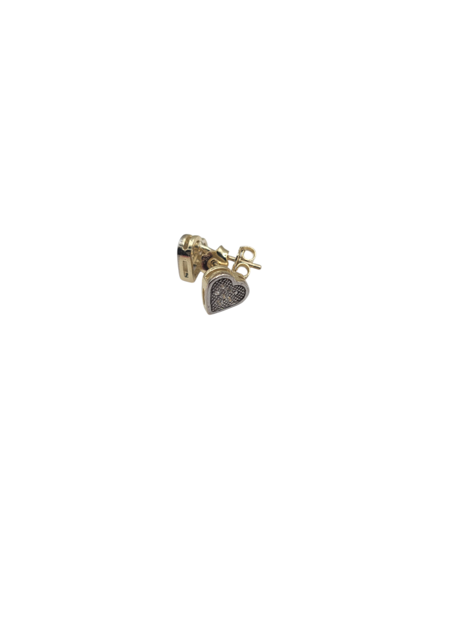 10K gold earrings. Hearts.