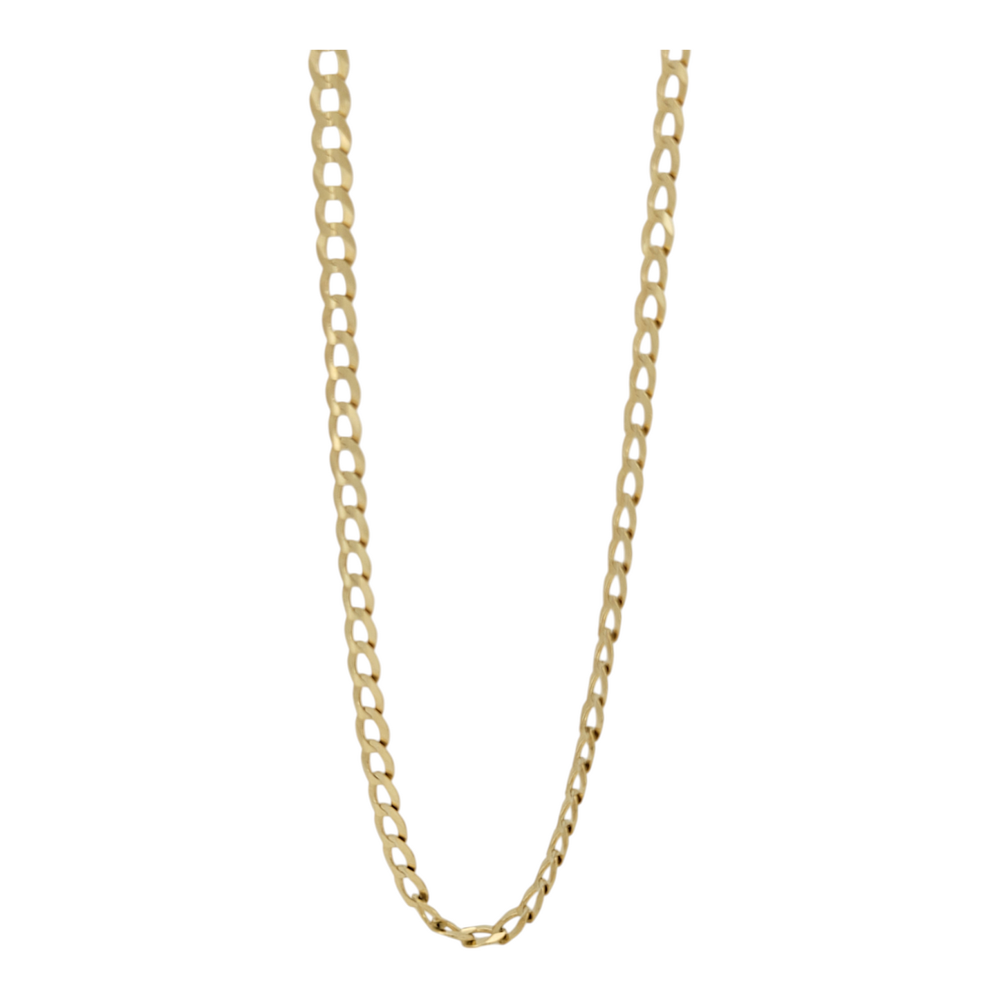 10K gold Cuban chain. Solid. 24in. 3mm