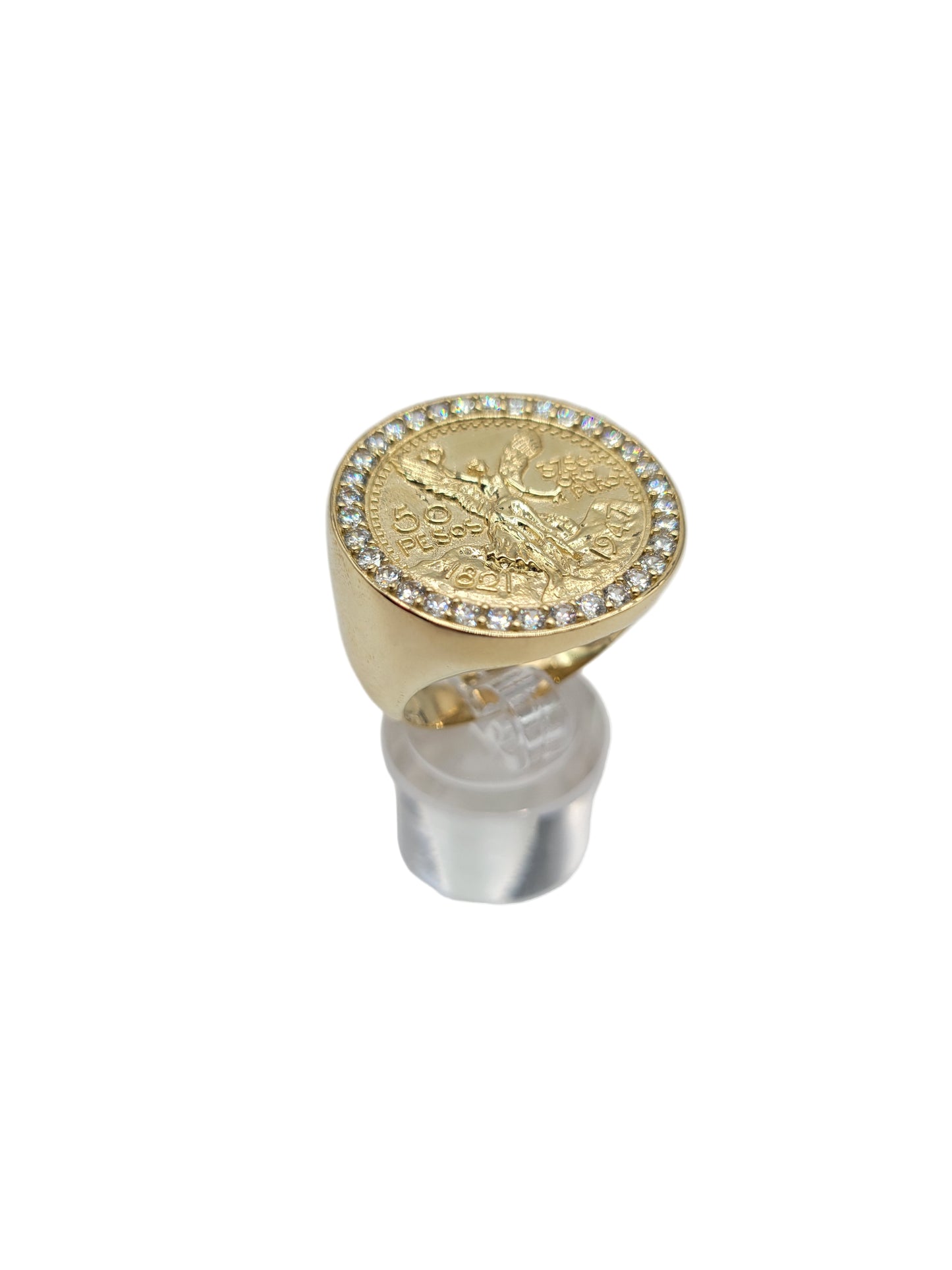 10K gold centennial ring with CZ stone. Size 11
