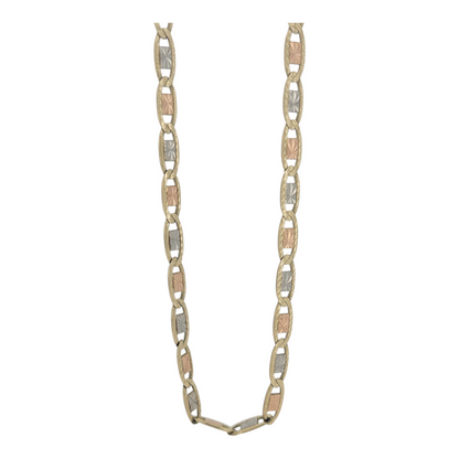 10K gold chain. sailor style. 3 colors .22in .4mm