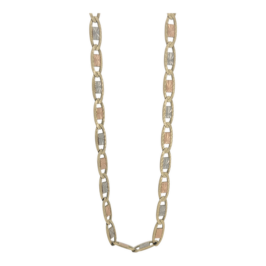 10K gold chain. sailor style. 3 colors .22in .4mm