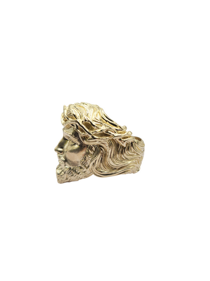 10K gold ring. face of Jesus. Size  9