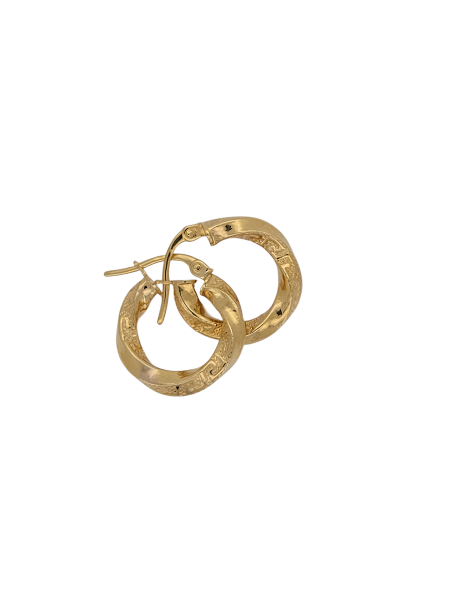 10K yellow gold hoops