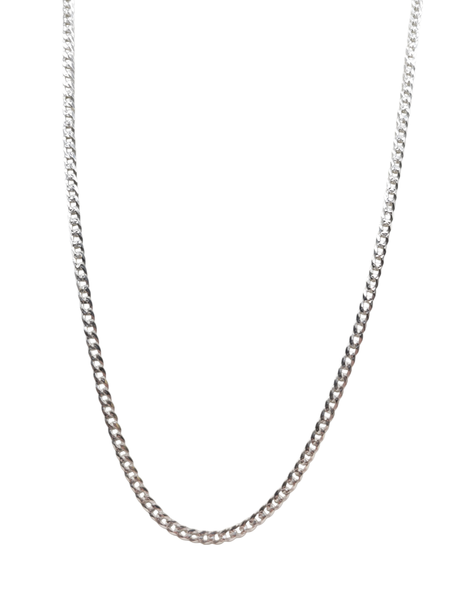 925 silver chain. plain. 20in. 3mm
