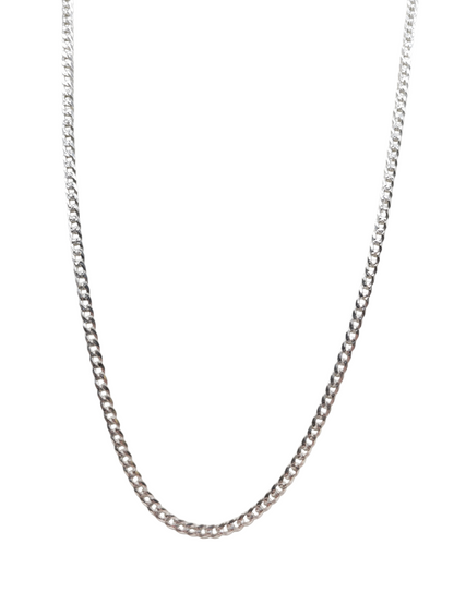 925 silver chain. plain. 20in. 3mm