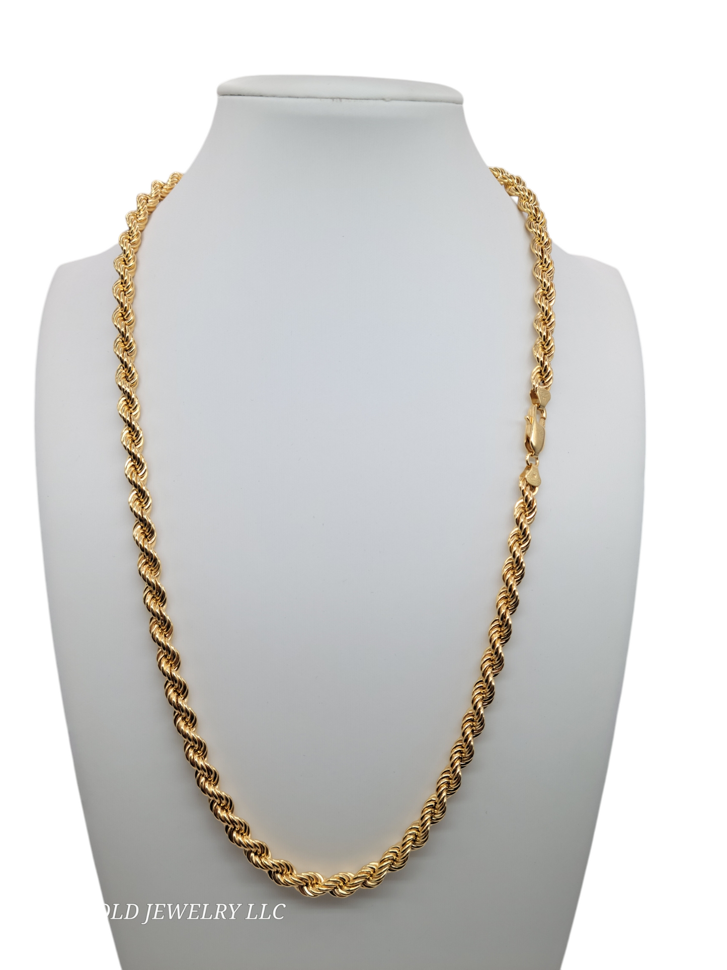 10K Gold Rope Chain 24in 6.5mm