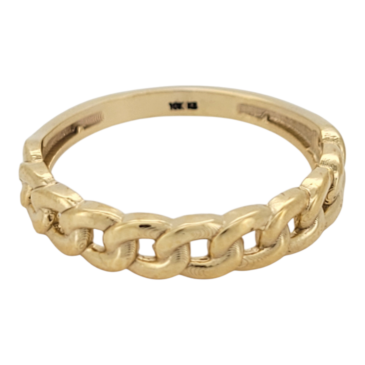 10K gold ring. Chain. Size 7