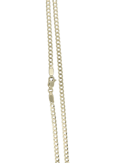 Solid 14K gold Cuban chain. Brilliant cut style. 18in . 2m.