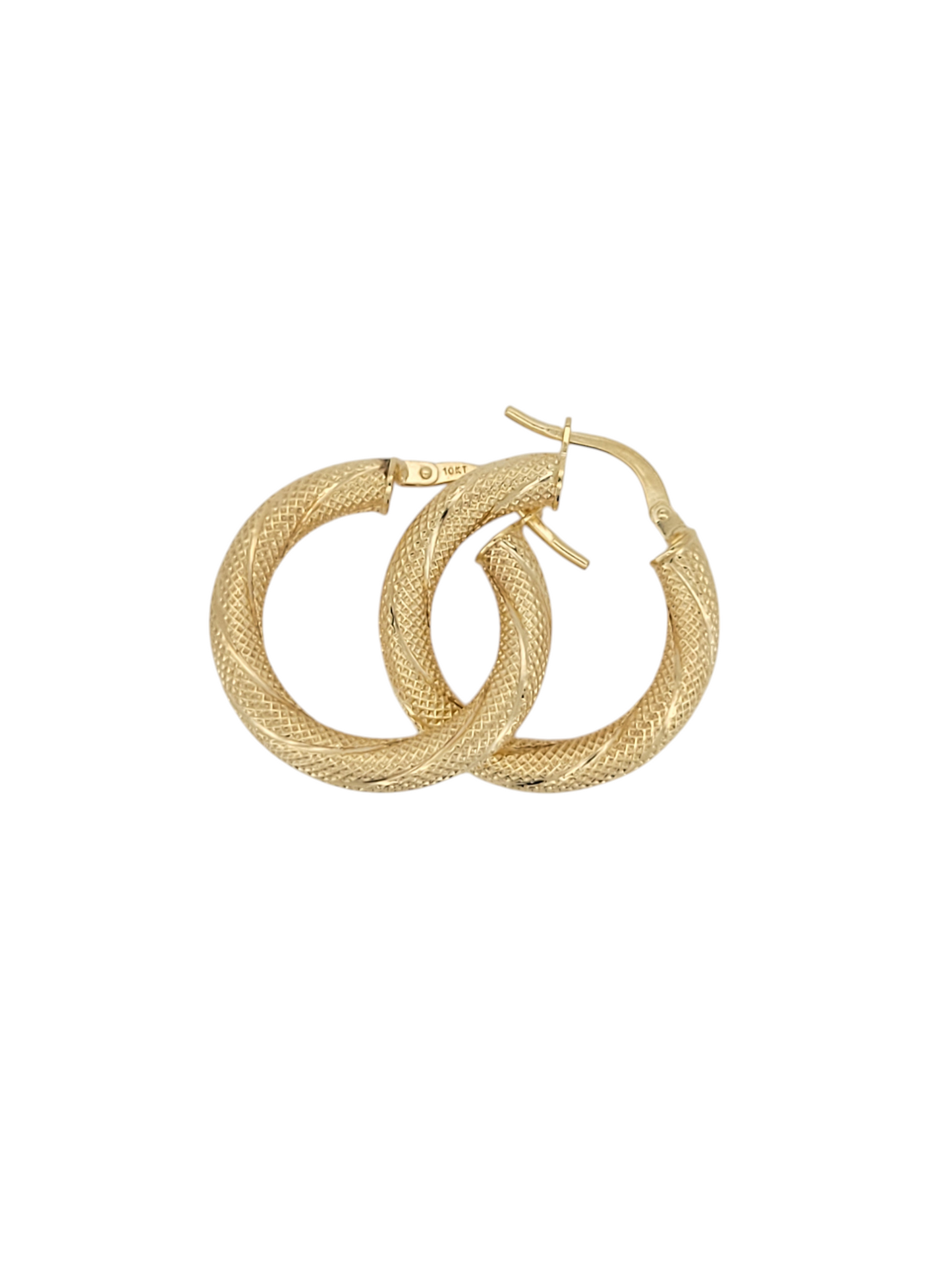 Gold earrings. Snowy. Thick. Size 2
