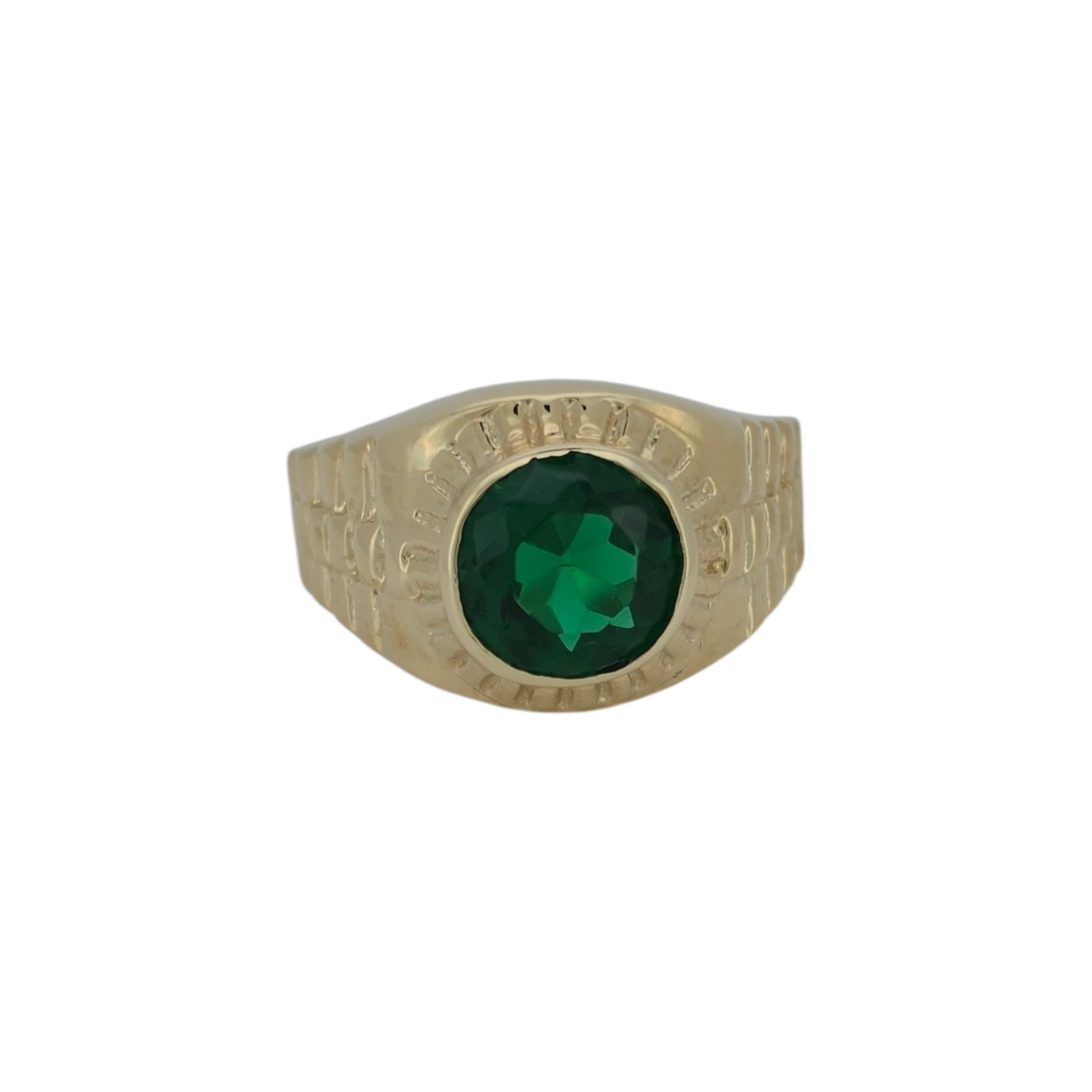 10K Gold Men's Ring. CZ Stone. Size 10