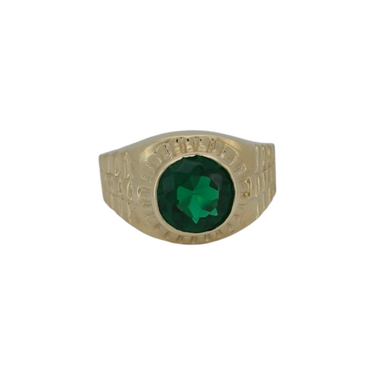 10K Gold Men's Ring. CZ Stone. Size 10