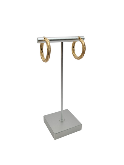 10k gold earrings, thick model