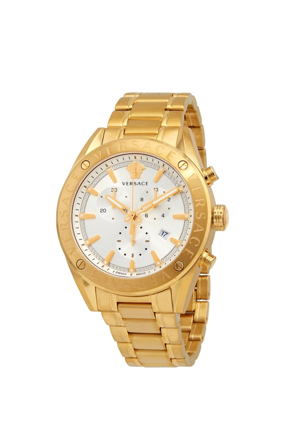 Versace V-Chrono Chronograph Quartz White Dial Men's Watch Item No