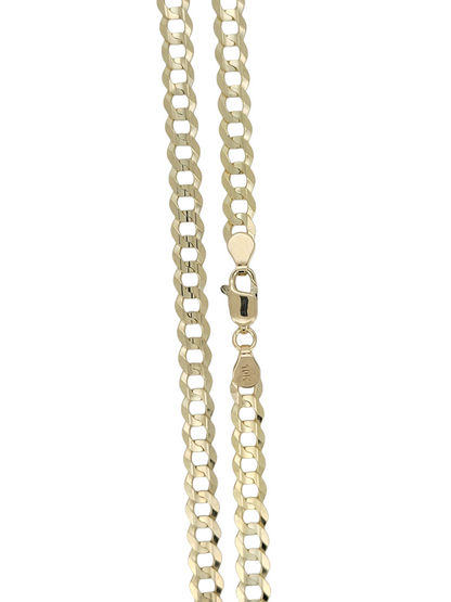10K gold Cuban link chain. Solid. Brilliant cut style. 4.2mm