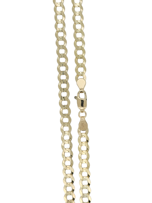 10K gold Cuban link chain. Solid. Brilliant cut style. 4.2mm