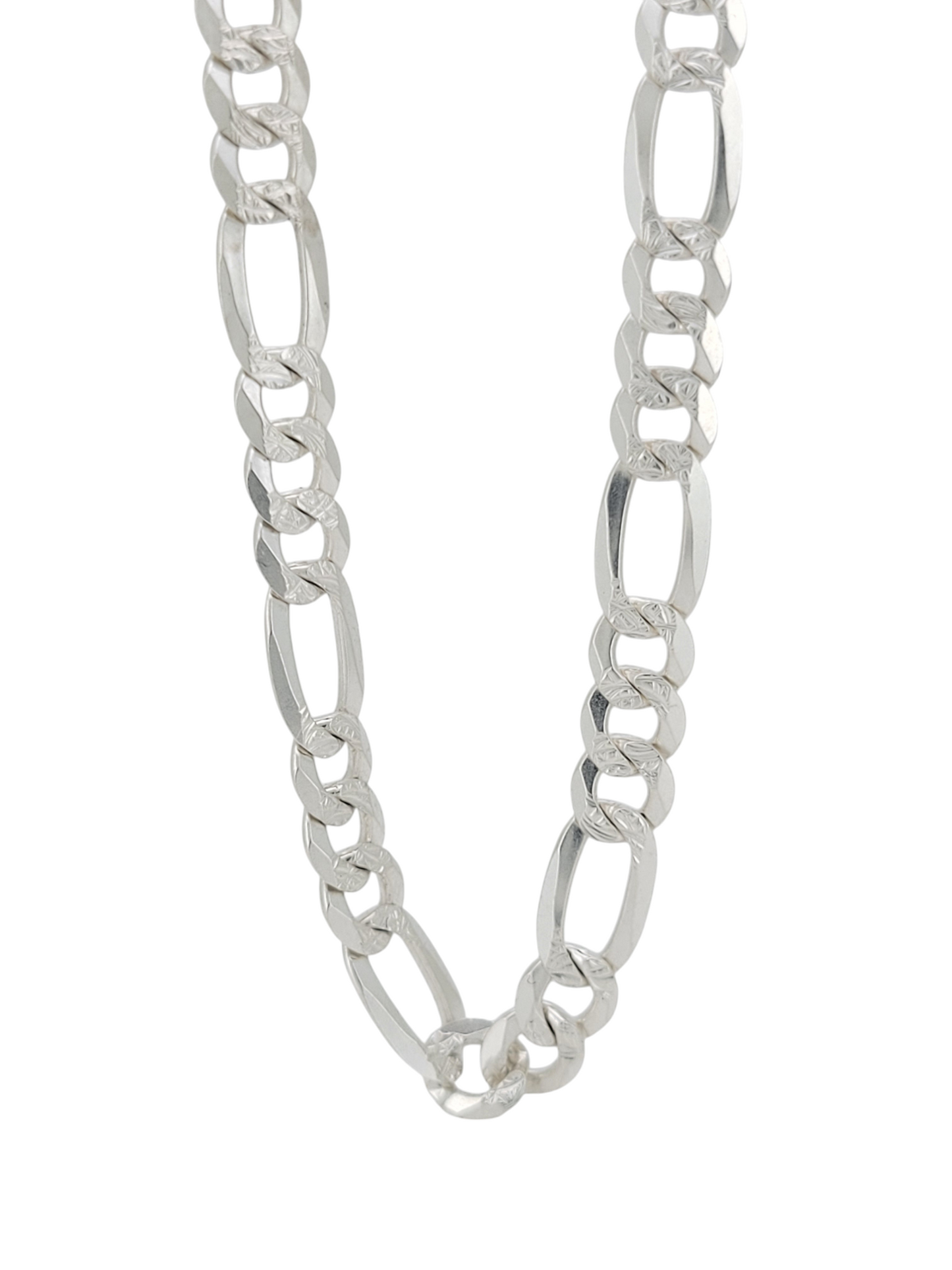 925 sterling silver chain. Figaro style. 26in . 6mm