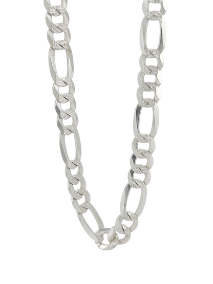 925 sterling silver chain. Figaro style. 26in . 6mm