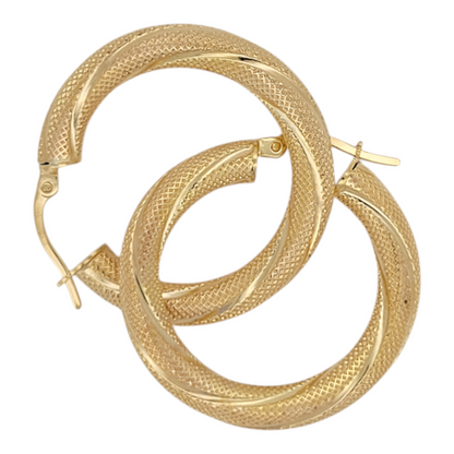 10K yellow gold hoops