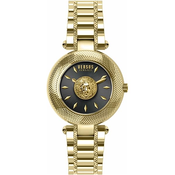40MM IP Yellow Goldtone Stainless Steel Bracelet Analog Watch