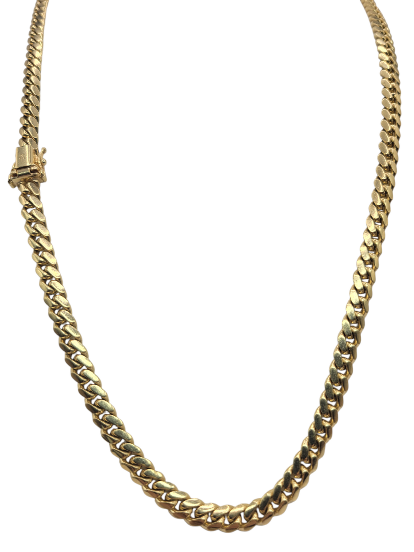 Solid 10K gold Cuban chain. cash closing  24in . 6mm
