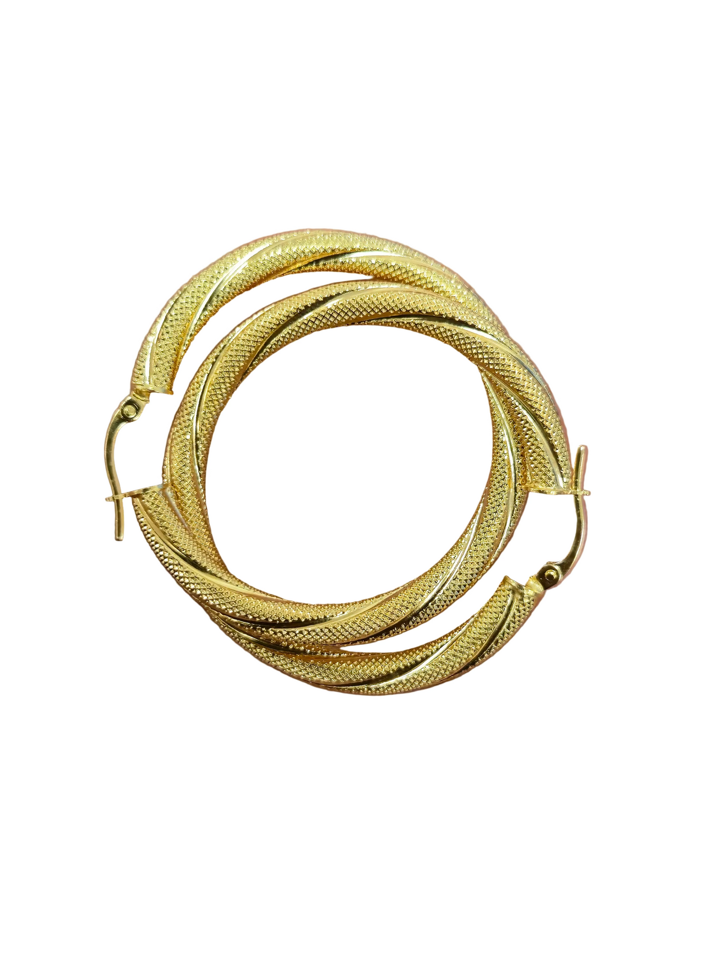 Earrings snowed 10k yellow gold