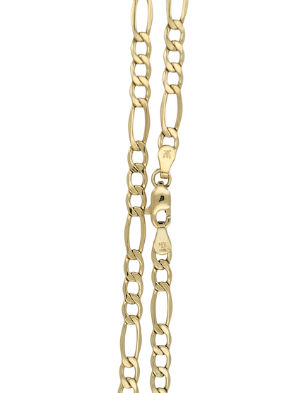 14K gold chain, Figaro style. 24in . 4mm