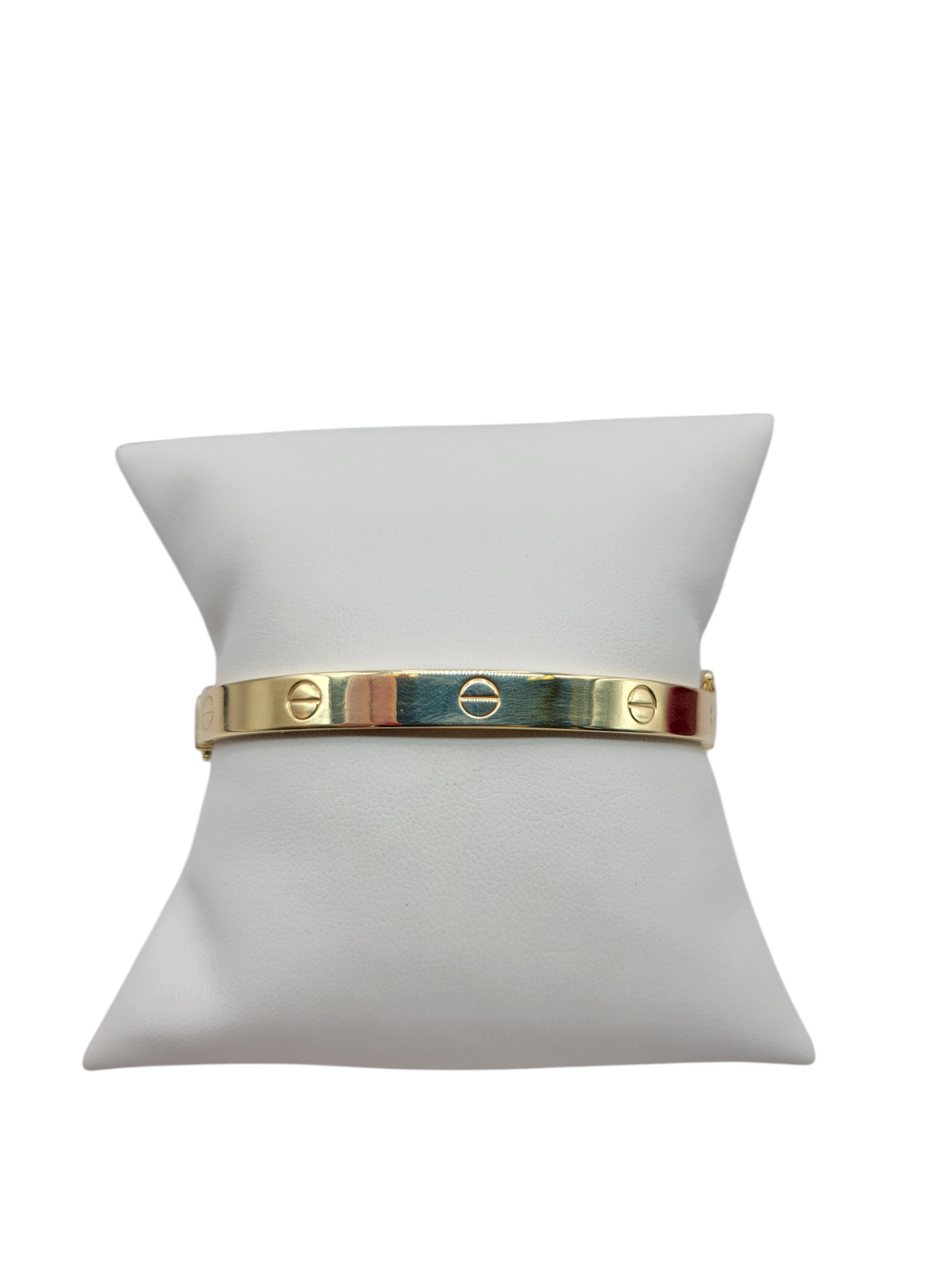 10K gold bracelet, Cartier style.size 17