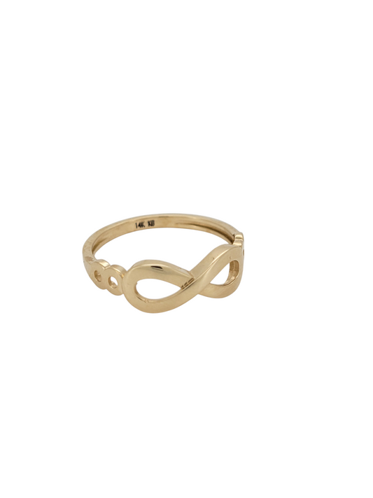 14K gold ring. Infinity symbol. Size 7.5