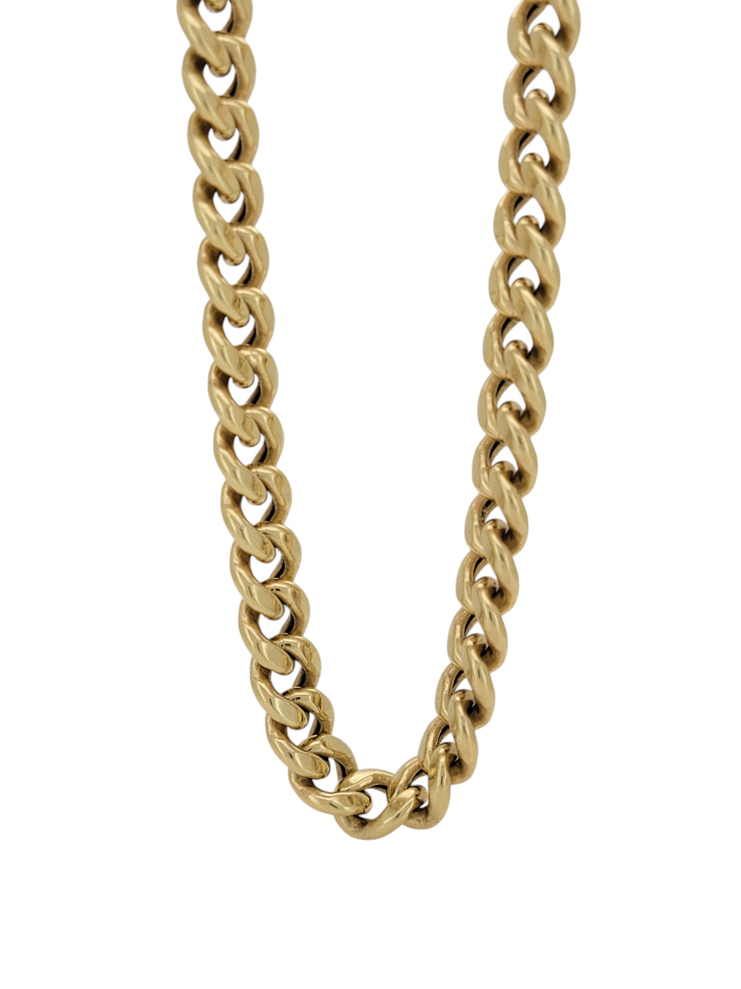 10K gold Cuban link chain. Box clasp. 24in . 6mm