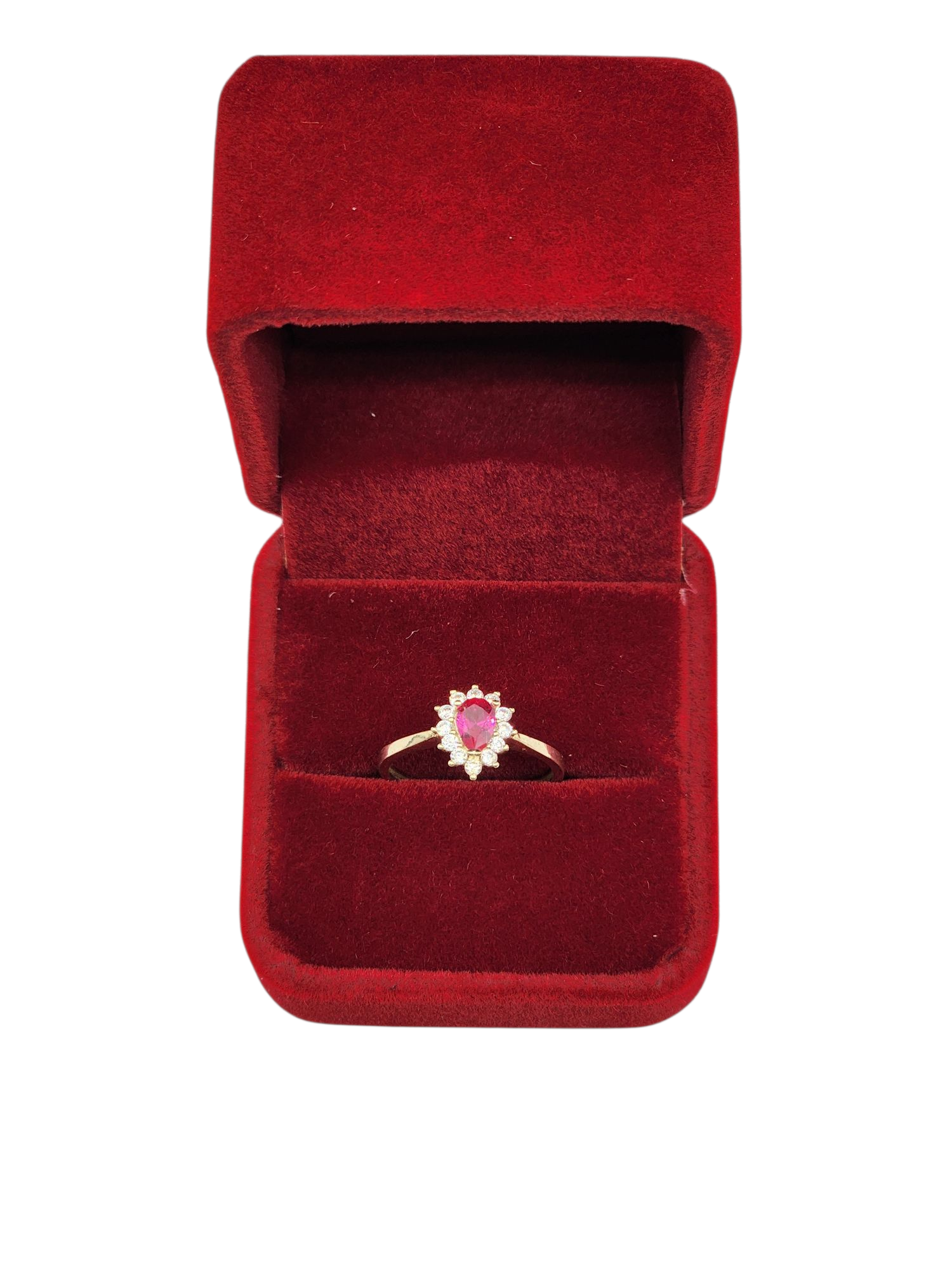 10k gold ring with pink CZ stone. Size 7