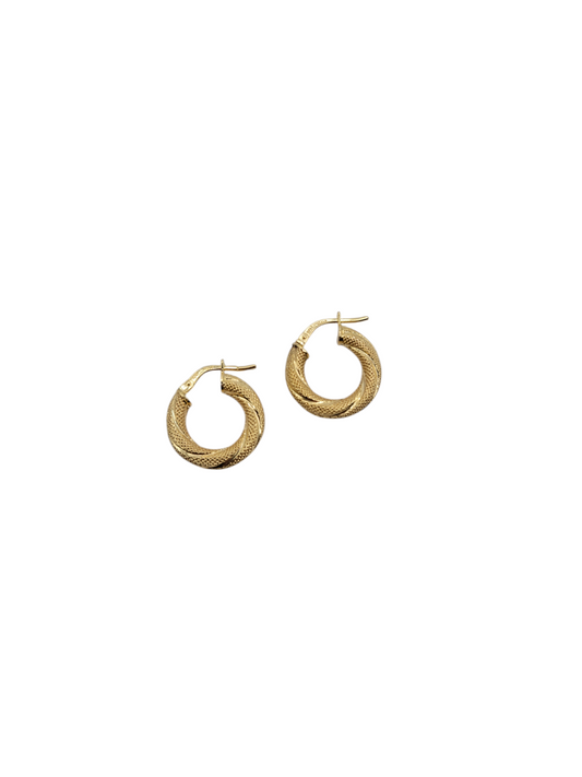 10k gold earrings, thick model