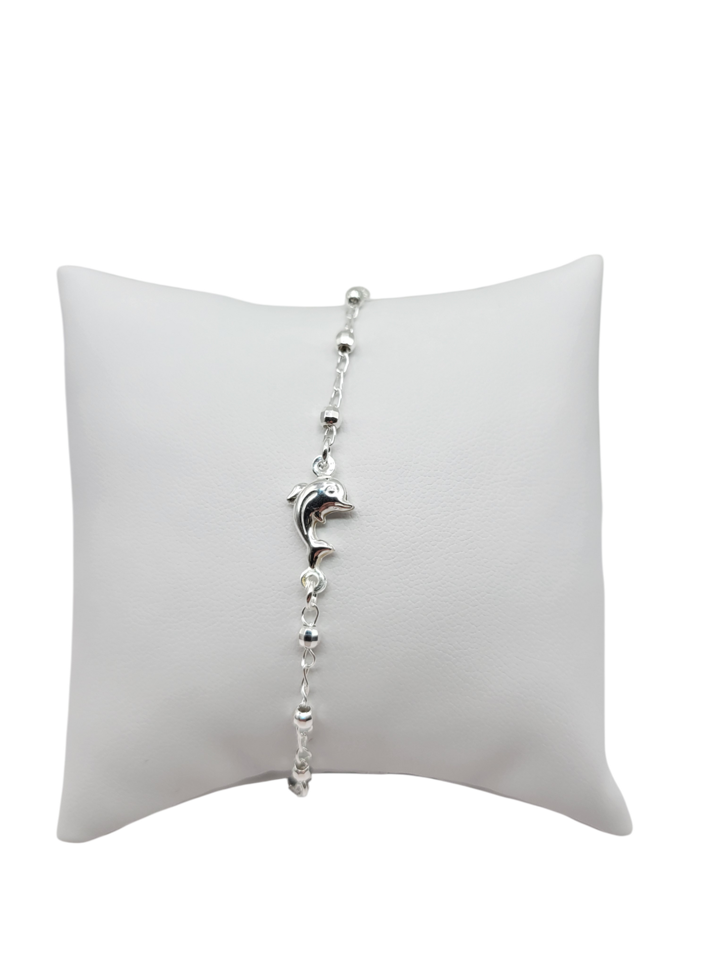 925 silver beadlet. dolphin. 7.5. 2mm