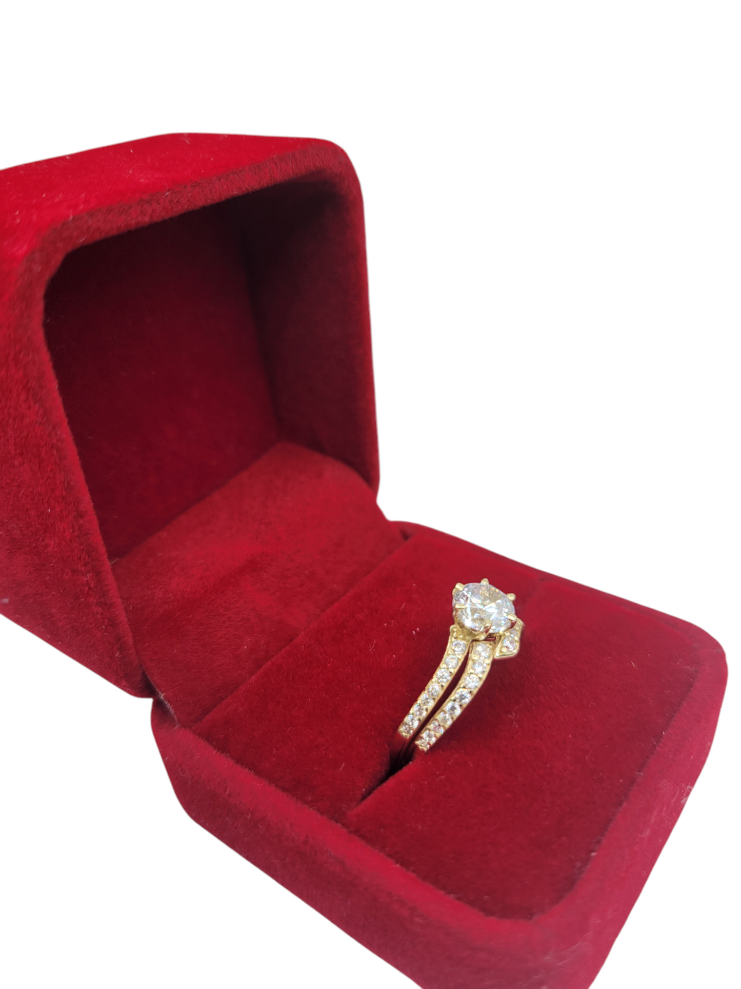10K Gold Rings. Engagement. Duo. Lightning. Size 8.5