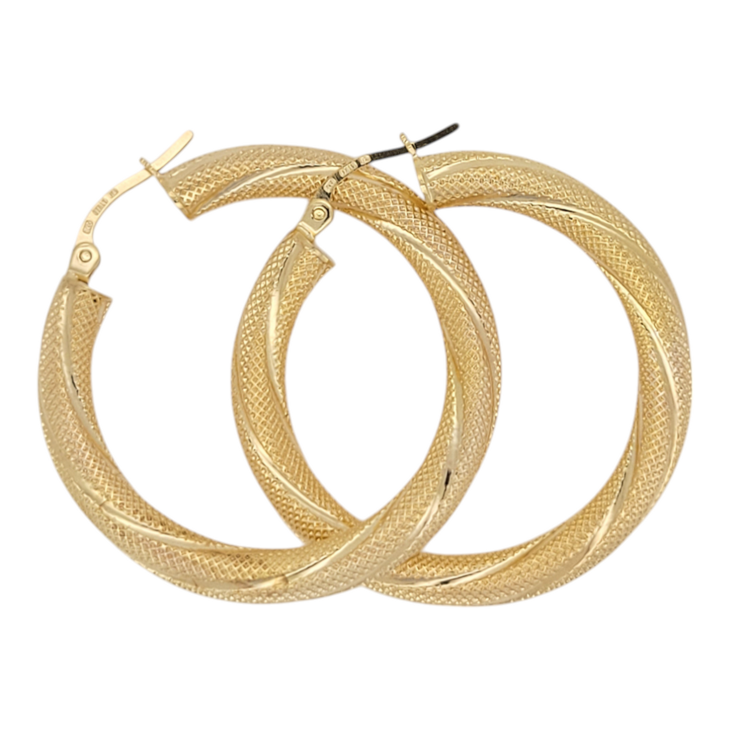 10K yellow gold hoops
