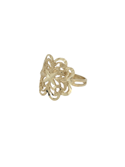 10K gold ring. Eco-friendly flower. Size 6