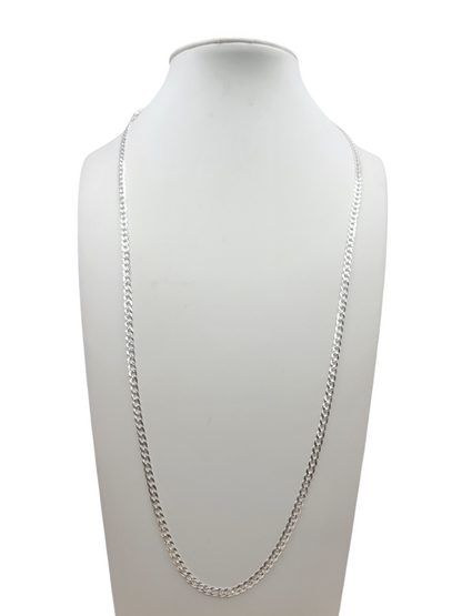 925 silver chain. plain. 20in. 3mm