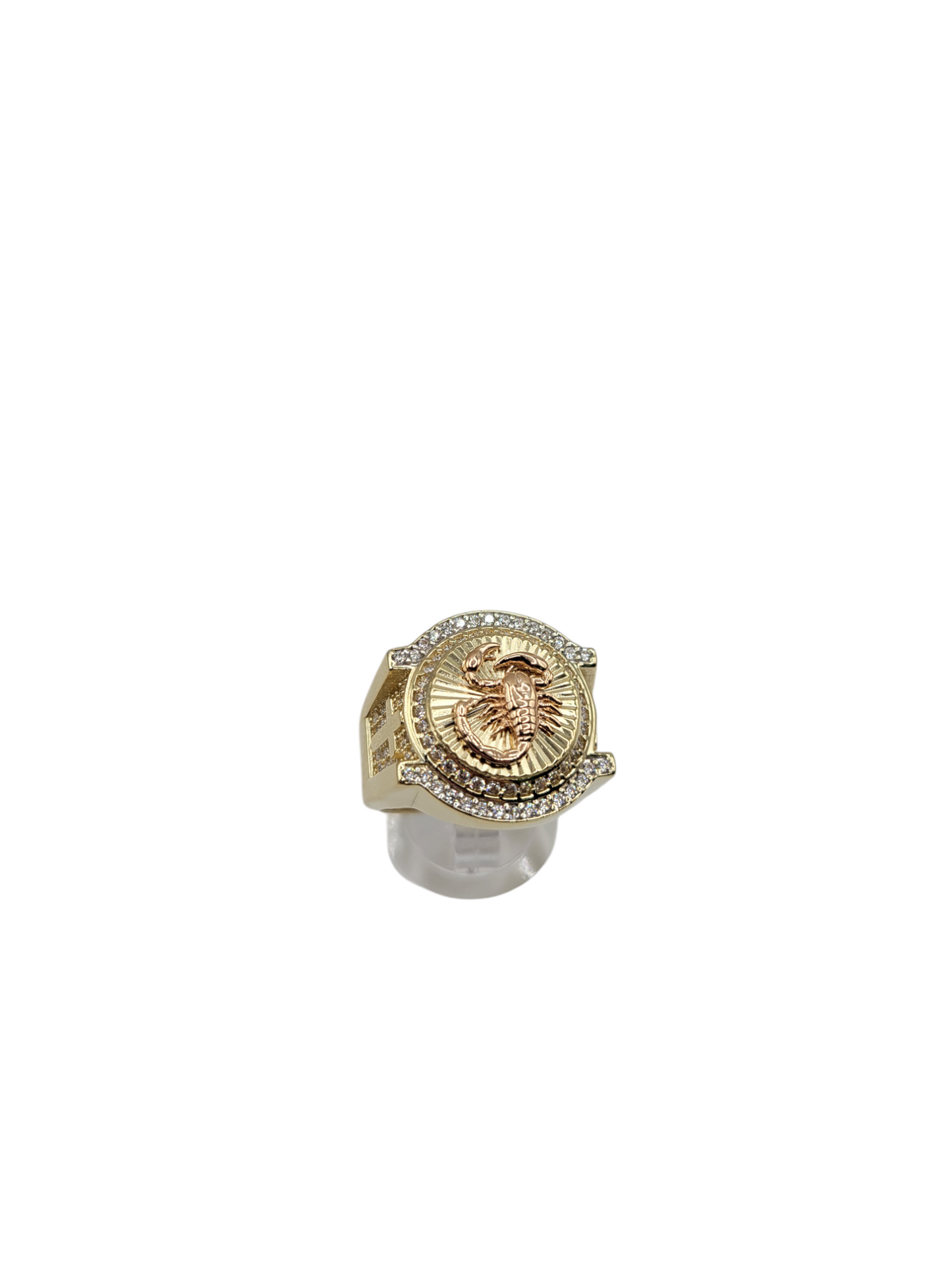 10K gold ring. Scorpion. CZ stone. Size 10.5