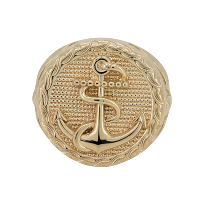 10K gold ring. Solid. Anchor